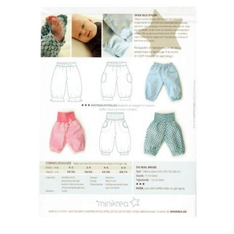 Schnittmuster ist für jerseyqualitäten sowie für gewebe geeignet. MINIKREA-Schnittmuster Babyhose Gr. 50-74 - stoffbotin - Bio-Stoffe für kreative Nähprojekte