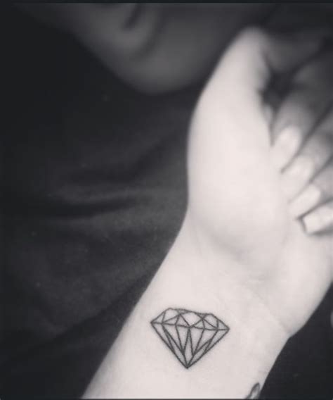 Small diamond tattoo on wrist. #my #diamond #tattoo #meaning #small #black #white #wrist ...