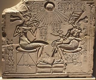 Search only for akhenaton nefertiti and three daughters Akhenaten, Nefertiti, and three daughters beneath the Aten ...