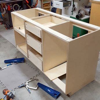 Building a base cabinet for the kitchen. How to Build a Base Cabinet with Drawers ...