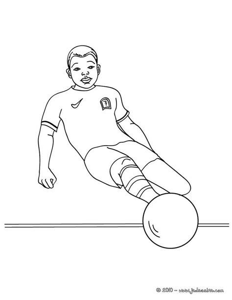 Illustrations, cliparts, dessins animés et icônes de icônes de ligne de sport. Coloriage d'un joueur de foot pendant un match avec la balle au pied. Un joli coloriage pour les ...