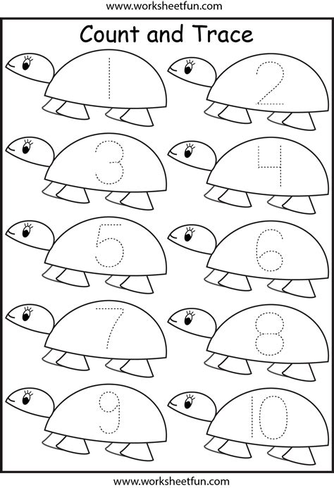 We also give you free kindergarten. Number Tracing - 1 Worksheet / FREE Printable Worksheets ...