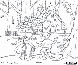 Queste due sorelle stanno progettando una casa delle bambole tutta per loro. Colora La casa della strega nel bosco | Pagine da colorare ...