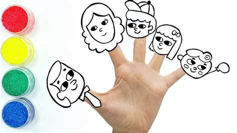 You can print or color them online at getdrawings.com for absolutely free. Coloring Finger Family Song Drawing with Pom Clay For Kids ...