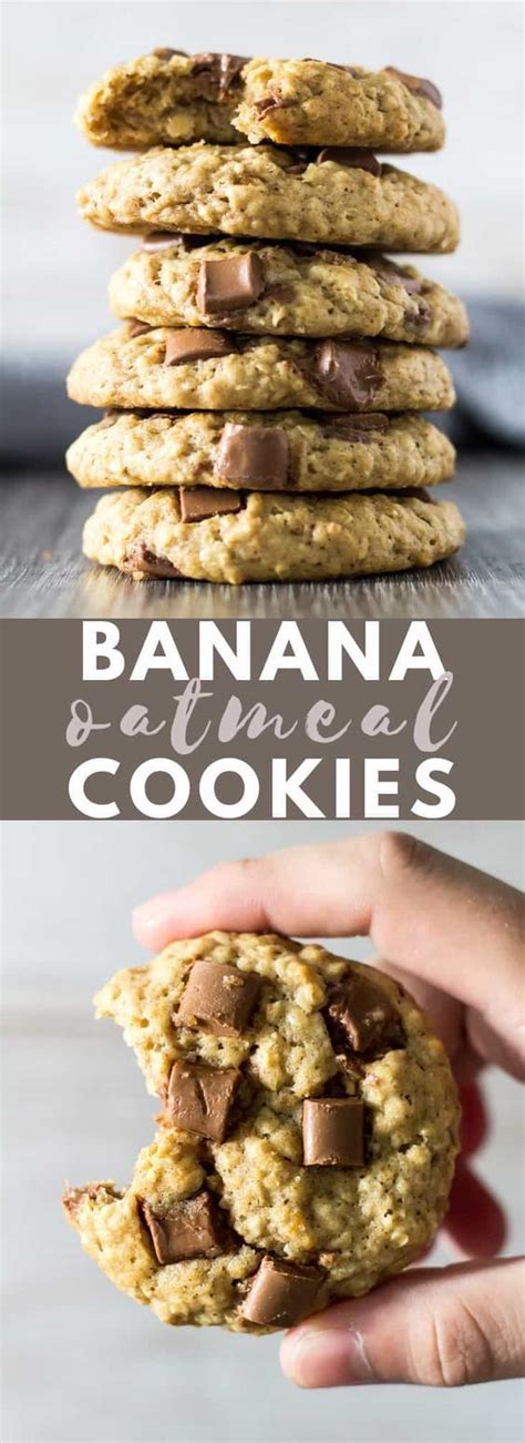 Add flour mixture, stir until it forms a ball; Banana Oatmeal Cookies | Oatmeal cookies chewy, Banana ...