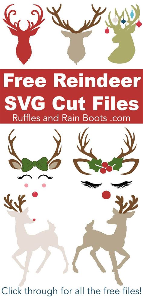 ✓ free for commercial use ✓ high quality images. Free Reindeer SVGs and Antler SVGs for Christmas Crafts ...