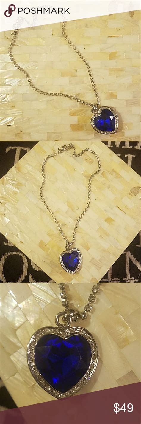 Heart of the ocean gem necklace titanic replica Preowned ...