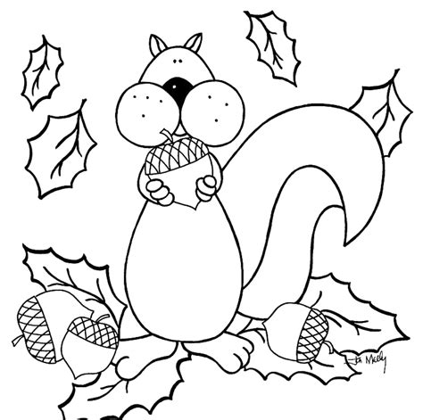 This simple fall coloring page to print consists of an apple tree, a basket of apples, pumpkins and autumn leaves. Free Printable Fall Coloring Pages for Kids - Best ...