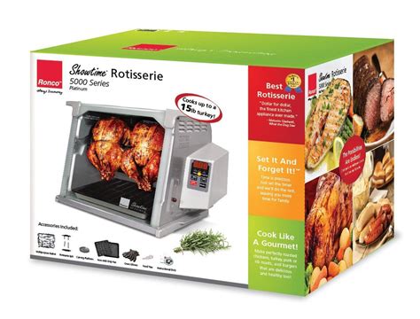 Please remove any hard seeds before juicing. Ronco ST5000PLGEN Showtime Rotisserie Platinum Edition ...