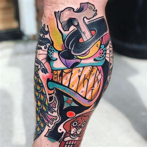 Graffiti is an artistic expression that is usually done on public buildings, walls, or trains. Davee Blows's graffiti tattoo | Graffiti tattoo, Tattoos ...