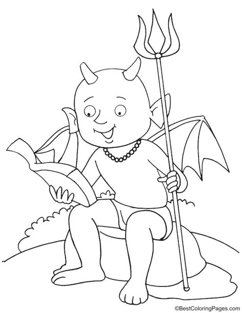 Besides fun, this coloring book could provide easier learning about religion to kids and create an opportunity for parents to read and listen offline with any device. Devil reading the bible coloring page | Download Free ...