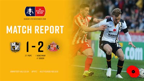 Our free betting football suggestion for the match port vale vs sunderland: Match Report: Vale 1-2 Sunderland - News - Port Vale
