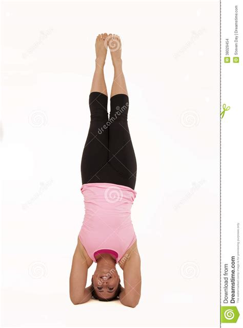 Sirsasana, which means roughly headstand in sanskrit, is a complete inversion, in which the body. Female Model In Sirsasana Yoga Pose Balancing Vert Stock Photo - Image of balance, active: 38029454