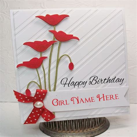 A beautiful anniversary card idea | how to make anniversary card at home. Write Name On Beautiful Birthday Cards For Girls
