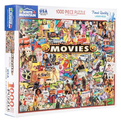 This 1,000 piece jigsaw is based on the classic poster for the 1980s hit jaws is bound to leave you. Movies Puzzle | Hobby Lobby | 1613777 | Movie collage ...