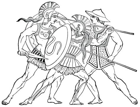 Captain phoebus coloring pages hellokids com. Achilles Pencil Coloring Pages