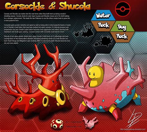 Corsockle and Shucola- fan evolution concepts by xXLightsourceXx on DeviantArt | Pokemon ...
