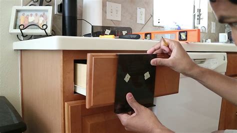 Adjusting old cabinet door hinges. Installing cabinet handles - YouTube