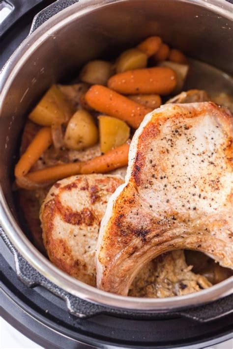 Turn on the saute setting and brown on both sides. Instant Pot Pork Chops with Carrots and Potatoes # ...