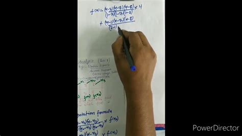 In our example, the values on both sides of an x of 17.5 are: Lagrarange's interpolation formula - YouTube