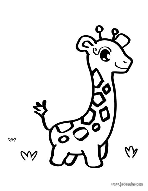 Comment dessiner un animal et plus précisément une joli girafe jaune. Coloriages coloriage d'une girafe - fr.hellokids.com