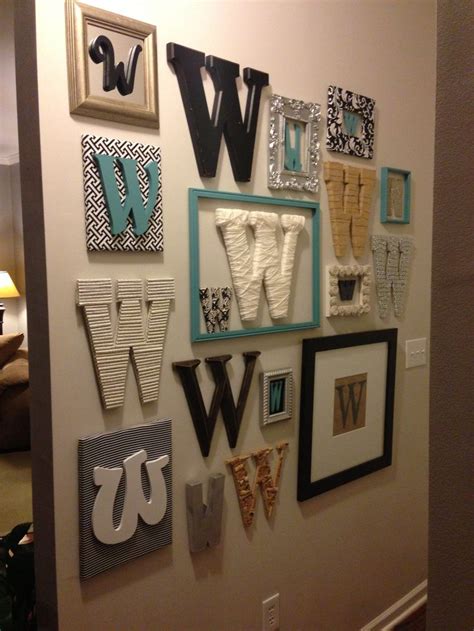 Diy bejeweled photo collage letters. Stylish, Monogrammed Wall Decor