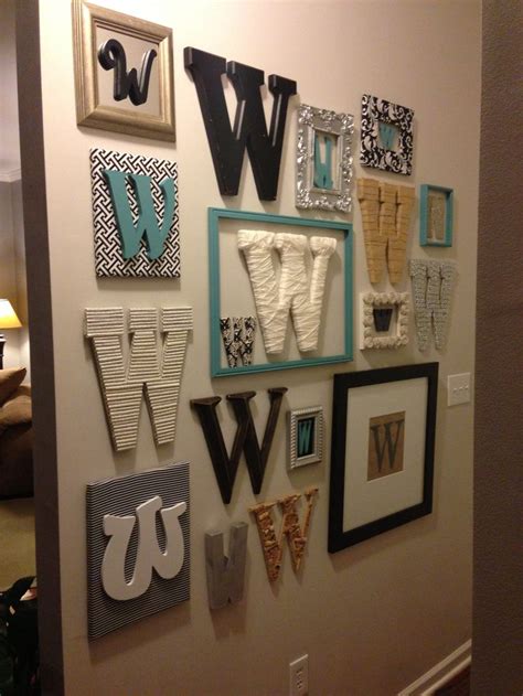 When you plan to decorate your wall with a collage, you have several options to choose from the easiest way to decorate your wall with a collage is to use a single frame to hold a series of photos. Stylish, Monogrammed Wall Decor