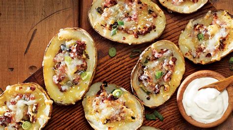 Smoking cauliflower absorbs just the right amount of smoke that complements your meat without overpowering. Smoked meat-stuffed potato skins | IGA Recipes | Snack