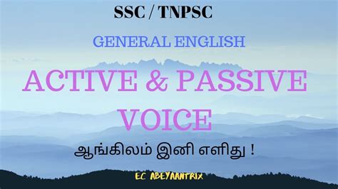 Check spelling or type a new query. SSC/TNPSC - General English - Grammar - ACTIVE & PASSIVE ...