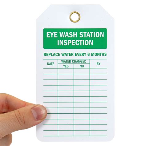 Eye wash station checklist spreadsheet. Sample, Example & Format Templates: Inspection Tags-On-A ...