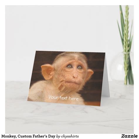 Search a wide range of information from across the web with searchandshopping.com Monkey, Custom Father's Day Card | Zazzle.com | Fathers day cards, Fathers day, Funny fathers day