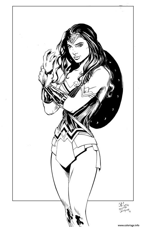 Many references were used to create this likeness. Coloriage Wonder Woman Inks By Devgear dessin