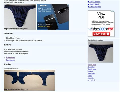 Insert your measurements and generate instantly your pdf sew pattern. 9 Free Boxers and Underwear Sewing Patterns