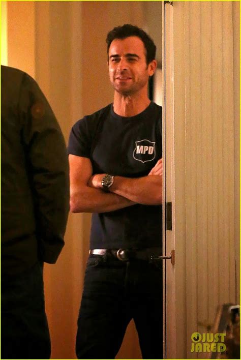 Find something great to watch now. Justin Theroux films a night scene for his upcoming HBO ...