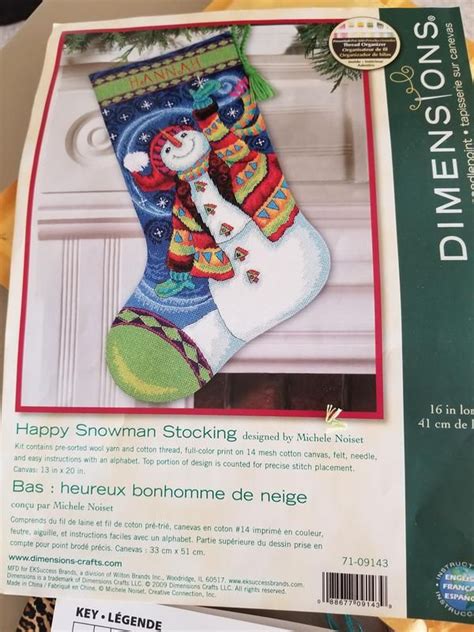 We did not find results for: Happy Snowman Stocking Needlepoint Kit 16" Long Stitched ...