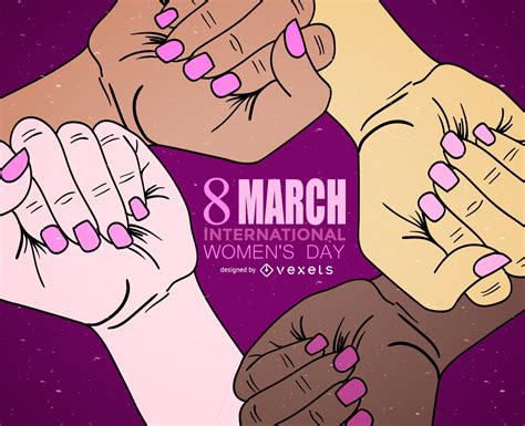 A principios del mes de marzo, el día ocho, se celebra en rusia el día internacional de la mujer. Ilustración De Manos Del Día Internacional De La Mujer ...