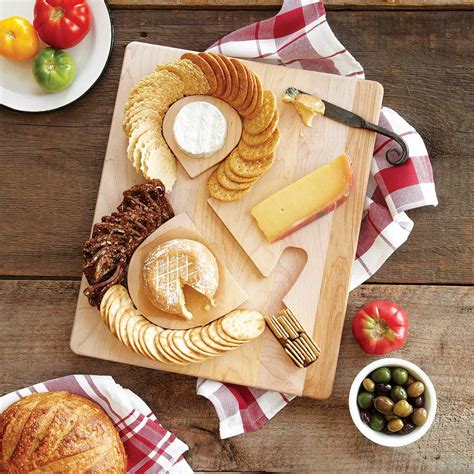 Octavia wood serving board with cheese knives options. CHEESE & CRACKERS SERVING BOARD | Cheese crackers, Food ...