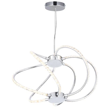 Fully adjustable, the light installs easily into any room, giving the space a modern aura. LED Swirl Ceiling Pendant