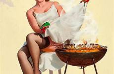 girls pinup elvgren girl gil vintage barbecue grill style paintings photograph cartoon ups inspiration masters 1964 labor hot pricey beauties