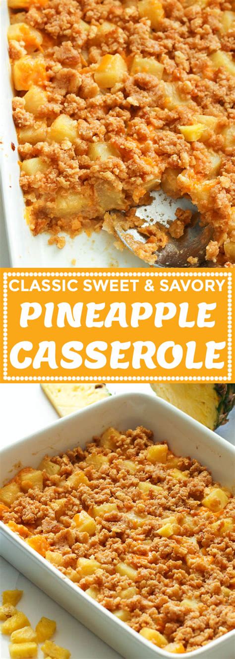 Add the drained pineapple chunks, and stir until ingredients are well combined. Pineapple Casserole | Recipe | Pineapple casserole ...