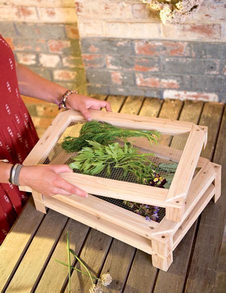 These racks cut kitchen cleanup time without creating clutter or eating up precious countertop. Stacking Herb Drying Racks, Set of 3 #diygardening | Herb ...
