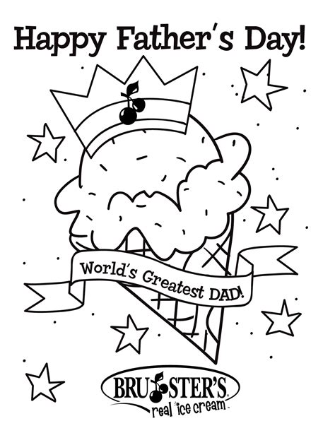 Apr 02, 2021 · you will love coloring one or all 18 of these fathers day coloring pages with your toddlers, preschoolers, kindergarteners, grade 1, grade 2, grade 3, grade 4, grade 5, ang grade 6 student. Bruster's Real Ice Cream