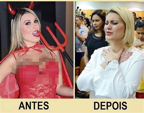 .de fama, drogas e prostituição', de andressa urach, mostra uma imagem impressionante da modelo antes e depois das 14 cirurgias plásticas às quais se implantei 315 mililitros de silicone em cada mama alguns anos depois de amamentar meu filho. EGO - Andressa Urach lembra foto vestida de 'diabinha' e ...