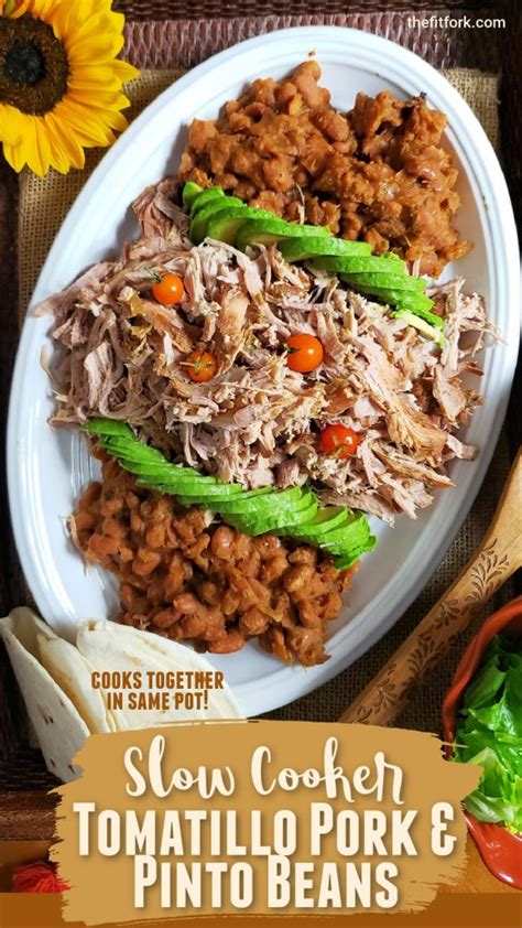 Once the beans are cooked, turn your slow cooker off and allow the beans to come to room temperature. Tomatillo Shredded Pork Roast and Pinto Beans for Slow ...