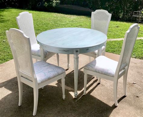 Ashley furniture glambrey 5 piece round dining room set. Sold Thomasville Dining Set Dining Table and Chairs French ...