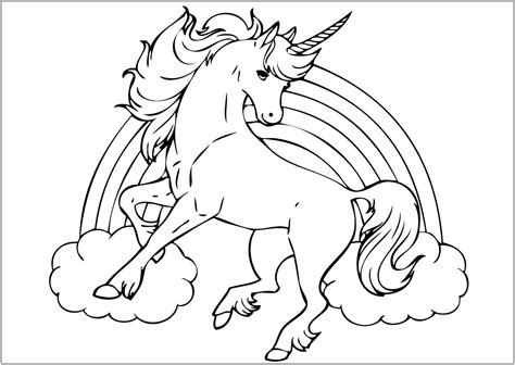 Free unicorns coloring page to download. Unicorns to download - Unicorns Kids Coloring Pages