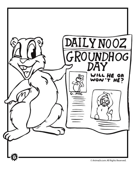 This happy groundhog day coloring page is a great activity to do for groundhog day. Groundhog Day Coloring Pages Activities - Coloring Home