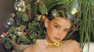 This was one of a series of photographs that brooke shields posed for at the age of ten for the photographer garry gross. brooke shields playboy sugar n spice