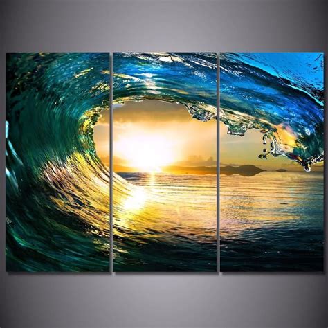 Find great deals on ebay for ocean framed wall art. Ocean Wave at Sunset 3 piece canvas panel wall art print ...