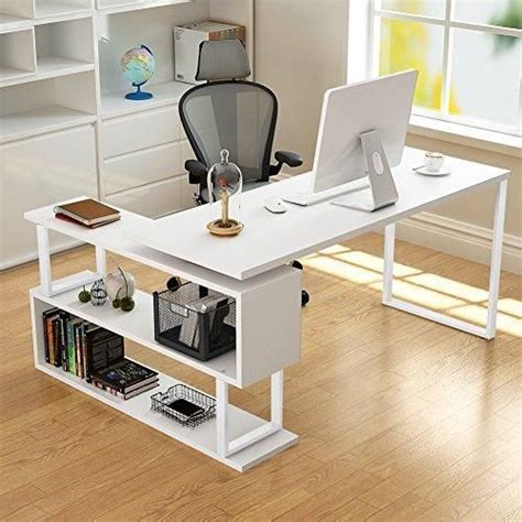 Tribesigns Modern L-Shaped Desk 55 Rotating Corner ...